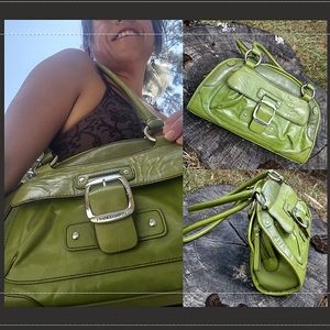 Franco Sarto Faux Leather Lime Green Shoulder Bag